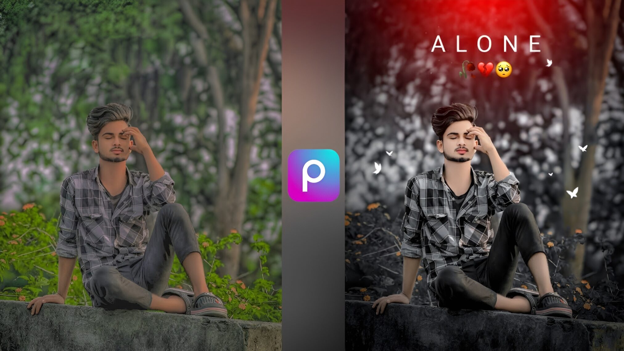 Picsart Alone Photo Editing PNG 2024